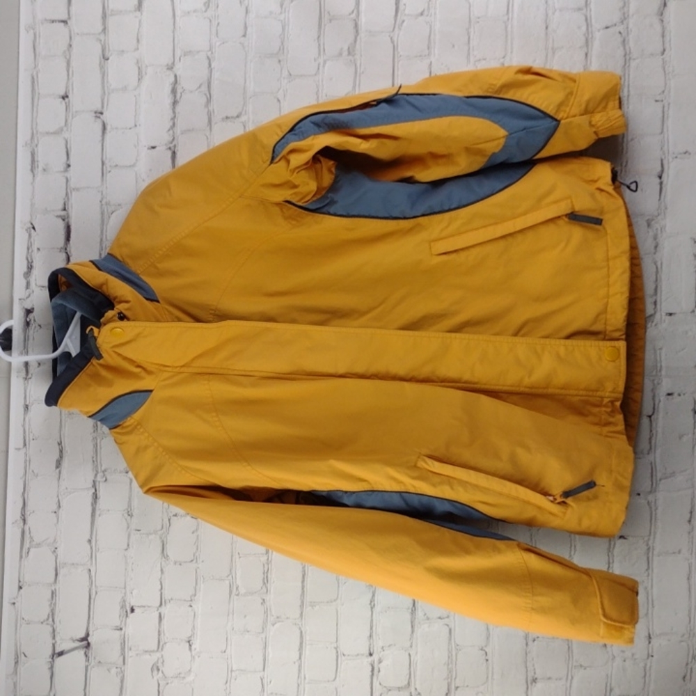 Columbia Bugaboo Interchange Jacket 3 in 1 Yellow Gray Print Women's M Medium